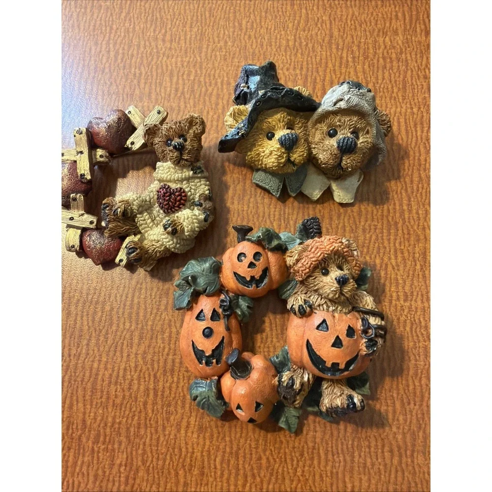 Boyds‎ Bears Holiday Pins Brooch Lot: Valentines, Halloween, Thanksgiving